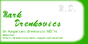 mark drenkovics business card